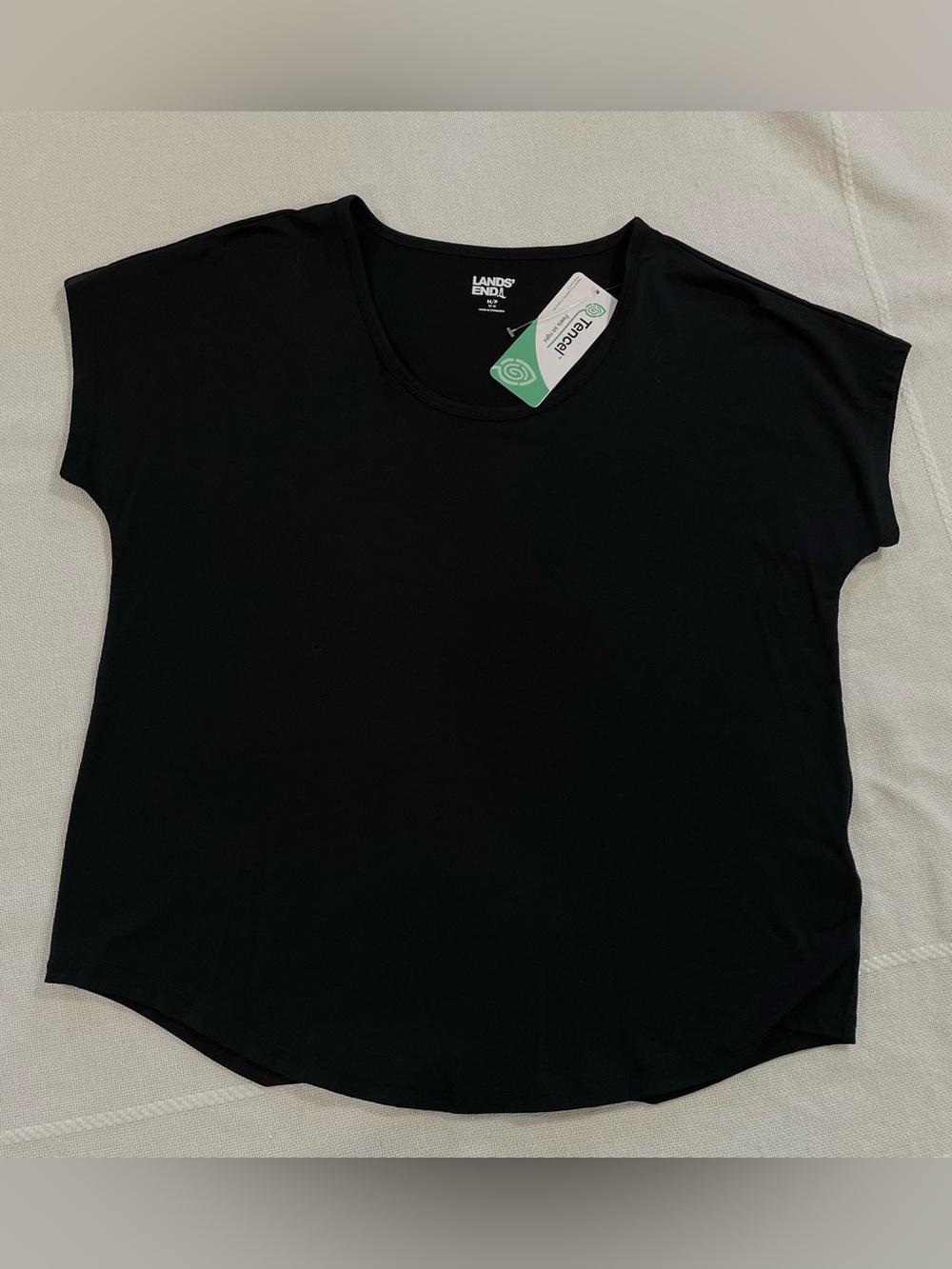 Lands' End Women's Black Short Sleeve- NEW